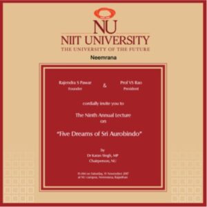 9th Annual Lecture formal invitation