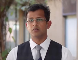 Portrait of Vikas at NIIT University campus​