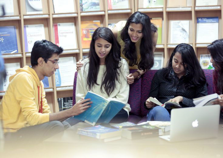 NIIT University modern library interior view