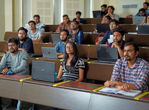 MBA classroom discussion NIIT University