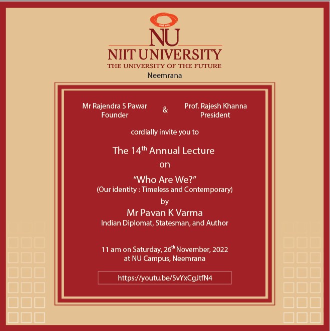 14th Annual Lecture invitation card