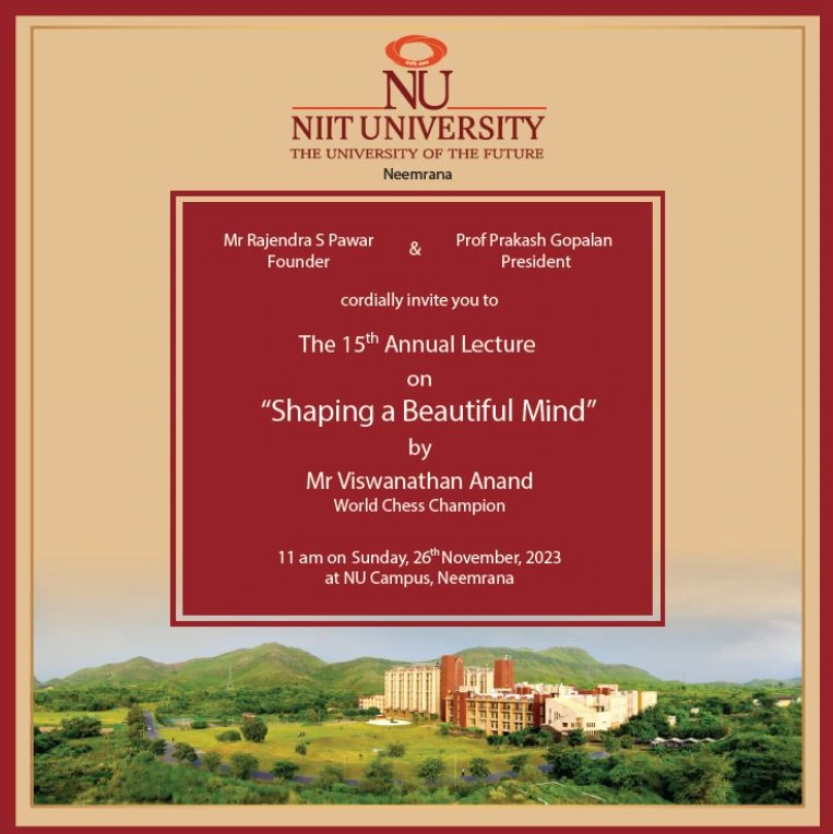 15th Annual Lecture invitation card NU