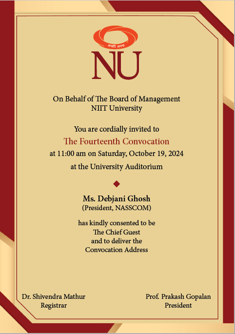 14th Convocation guest speaker announcement